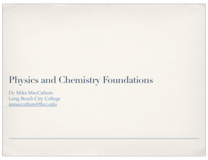 Physics and Chemistry Foundations - LBCC e-Learning Zone