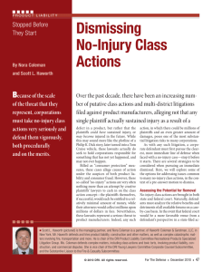 Stopped Before They Start: Dismissing No-Injury Class