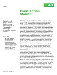 Class Action Monitor - Weil, Gotshal & Manges LLP