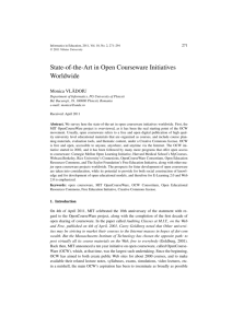 State-of-the-Art in Open Courseware Initiatives Worldwide