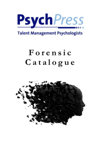 Forensic Catalogue