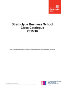 Class Catalogue 15-16 - University of Strathclyde