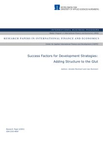 Success Factors for Development Strategies: Adding Structure to the
