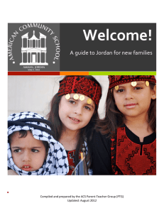 Welcome To Jordan! - ACS Amman