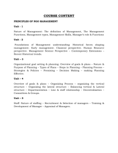 syllabus of diploma in ngo management