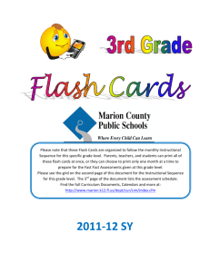 Third Grade Flash Cards