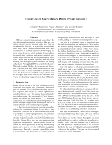 Testing Closed-Source Binary Device Drivers with DDT