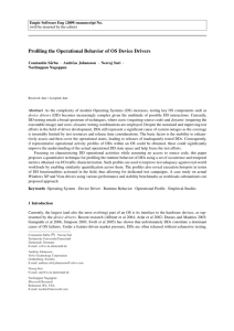 Profiling the Operational Behavior of OS Device Drivers