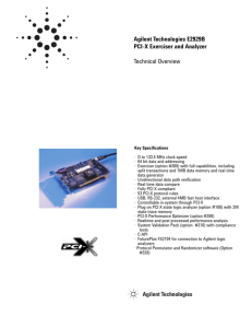 Agilent Technologies E2929B PCI-X Exerciser and