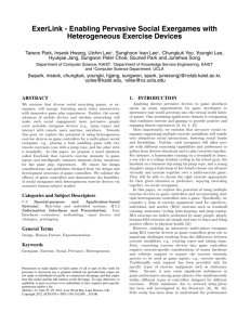 ExerLink - The School of Electrical Engineering and Computer