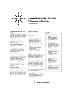 Agilent E2928A 32/64 bit, 33/66 MHz PCI Exerciser and Analyzer