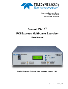 Summit Z2-16 PCI Express Multi-lane Exerciser