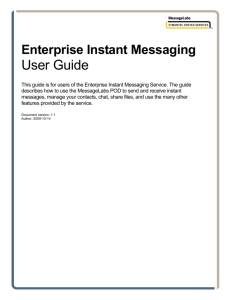 Enterprise Instant Messaging User Guide