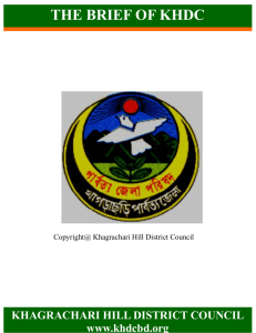 the brief of khdc - Khagrachari Hill District Council (KHDC)