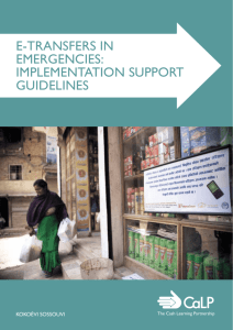 e-transfers in emergencies: implementation support guidelines