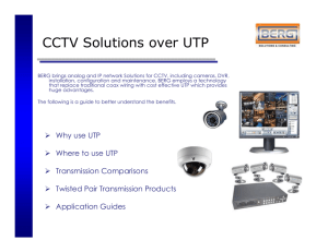 CCTV over UTP - BERG Solutions