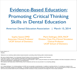 American Dental Education Association | March 15, 2014