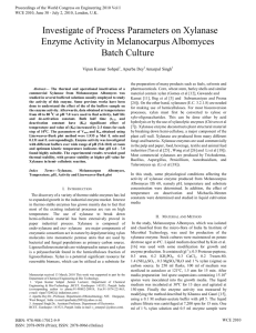 Investigate of Process Parameters on Xylanase Enzyme Activity in