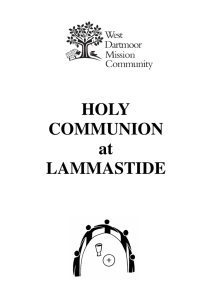 HOLY COMMUNION at LAMMASTIDE