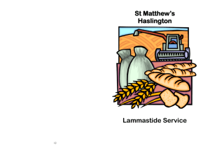 St Matthew's Haslington Lammastide Service