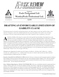 drafting an enforceable limitation of liability clause