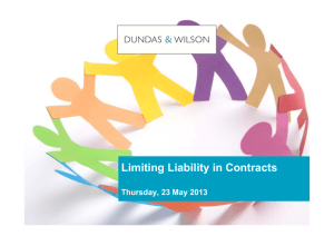 Limiting Liability in Contracts