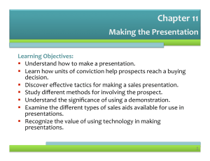 Chapter 11 - selling: the profession