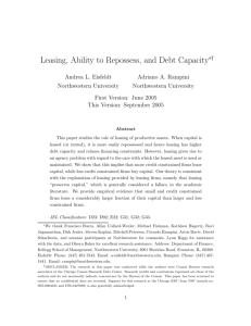 Leasing, Ability to Repossess, and Debt Capacity