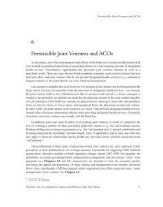 6 Permissible Joint Ventures and ACOs