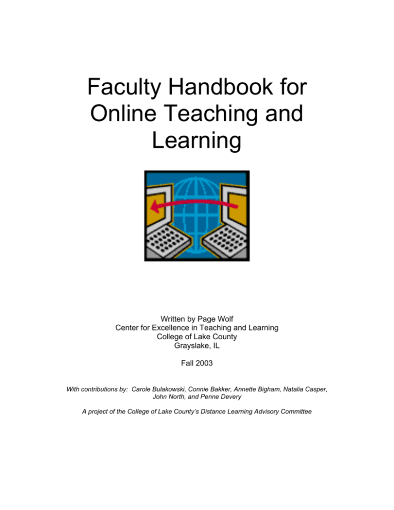 Faculty Handbook For Online Teaching And Learning