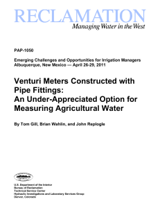 Venturi Meters Constructed with Pipe Fittings: An Under