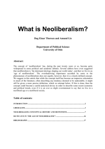 What is Neo-Liberalism