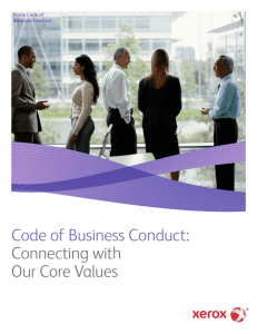 Code of Business Conduct: Connecting with Our Core Values