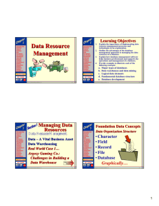 Data Resource Management - Faculty Personal Web Page