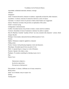 Vocabulary List for Fiction & Drama Anacaluthia-