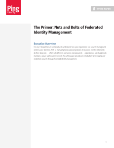 The Primer: Nuts and Bolts of Federated Identity