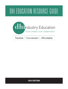 DHI EDUCATION RESOURCE GUIDE