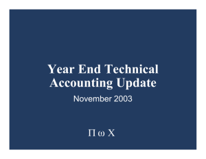 Year End Technical Accounting Update