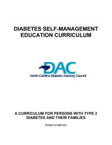 diabetes self-management education curriculum