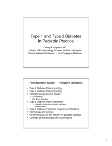 Type 1 and Type 2 Diabetes in Pediatric Practice