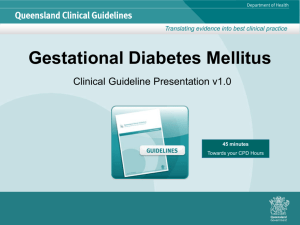 Education Presentation: Gestational Diabetes Mellitus