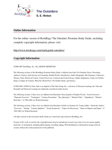 LITERARY TEXT The Outsiders Study Guide