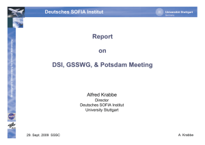 Report on DSI, GSSWG, & Potsdam Meeting