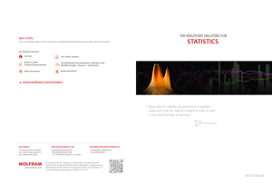 Wolfram Statistics Solutions
