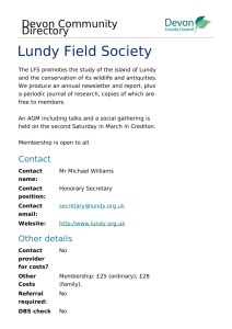 Lundy Field Society | Devon Community Directory
