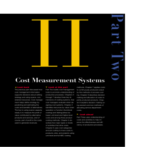 Measuring Cost of Operations