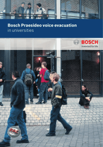 Bosch Praesideo voice evacuation in universities