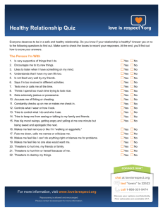 Healthy Relationship Quiz