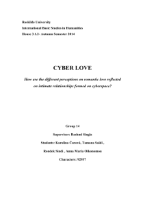 CYBER LOVE How are the different perceptions on romantic love