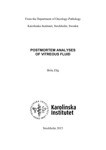 postmortem analyses of vitreous fluid - KI Open Archive